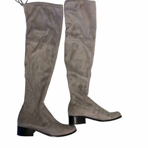 CHARLES By Charles David Knee High Vegan Suede Boots Gray Size 9